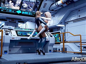 Scifi 3d animation porn with monster boobs futanari chicks