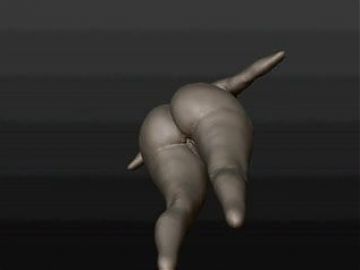 A sketch a enormous booty3d