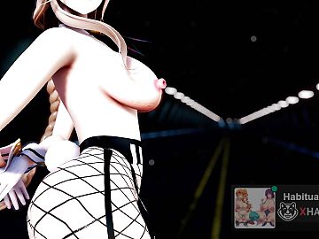 mmd r18 sexy fish net stocking babe 3d hentai